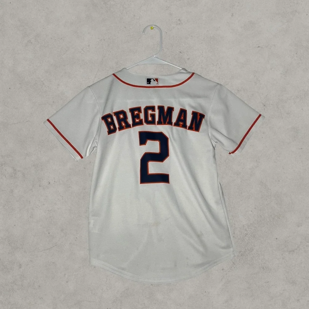Nike Houston Astros Alex Bregman 2 Baseball Jersey White Youth Small 8 MLB